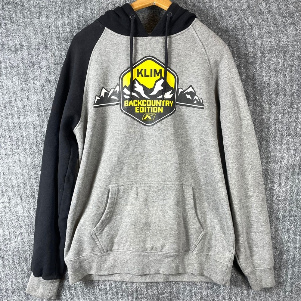 Klim Hoodie Mens Medium Gray Backcountry Edition Colorblock Snowmobiling Racing